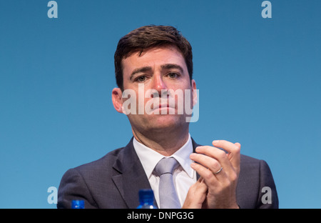 Andy Burnham MP-ombra segretario per la salute Foto Stock