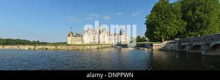 Castello di Chambord (Chateau de Chambord). UNESCO - Sito Patrimonio dell'umanità. Chambord, Loir-et-Cher, Valle della Loira, Loire, Francia. Foto Stock