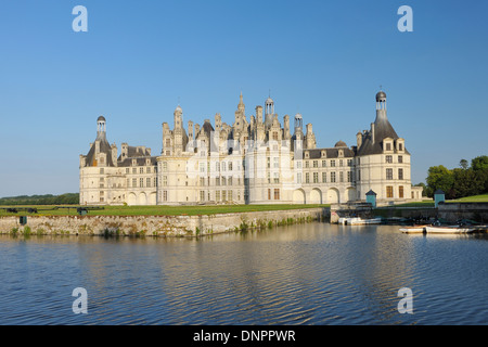 Castello di Chambord (Chateau de Chambord), il Sito Patrimonio Mondiale dell'UNESCO, Chambord, Loir-et-Cher, Valle della Loira, Francia Foto Stock