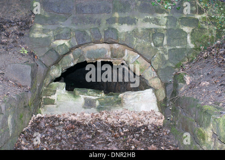 Victorian tunnel che conduce al fiume usura in Penshaw, utilizzati per il trasporto di pietra di cava per riverside staithes North East England Regno Unito Foto Stock