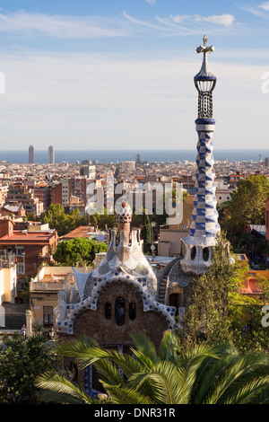 Parco Guell di Barcellona Foto Stock