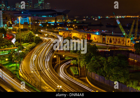 Autostrada a Hong Kong, Cina, Asia Foto Stock