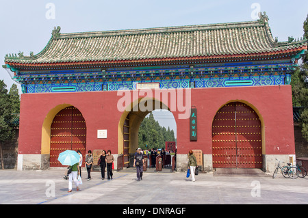 Entrata al Tempio del Cielo (Tiantan Park) in Pechino, Cina Foto Stock