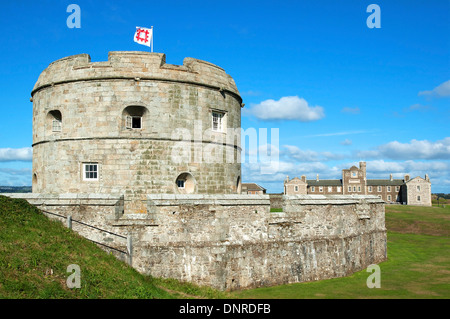 Il mantenere al Castello di Pendennis, Falmouth, Cornwall, Regno Unito Foto Stock