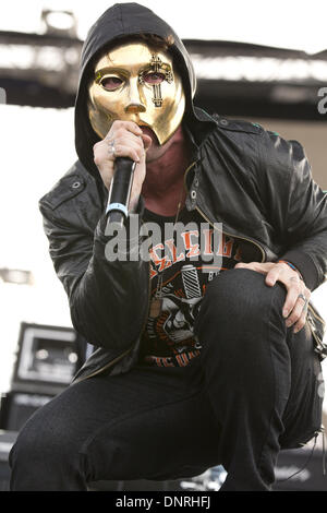 Oshkosh, Wisconsin, Stati Uniti d'America. 14 Luglio, 2012. DANNY MURILLO di Hollywood Undead esegue a 2012 Rock USA di Oshkosh, Wisconsin © Daniel DeSlover/ZUMAPRESS.com/Alamy Live News Foto Stock