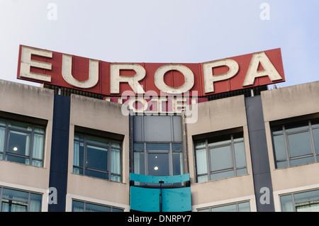 L'Europa Hotel, Belfast, parte del gruppo di Hastings e uno dei più bombardato alberghi nel mondo. Foto Stock