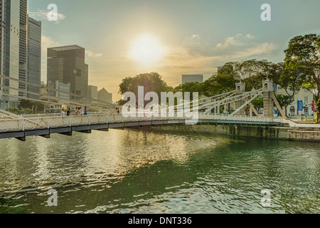 Anderson Bridge, Singapore Foto Stock