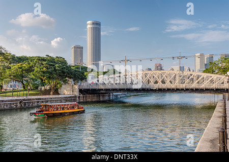 Anderson Bridge, Singapore Foto Stock