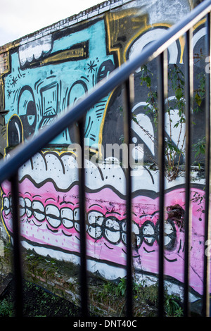 Dal bianco Post Lane, Hackney Wick, London, Regno Unito Foto Stock