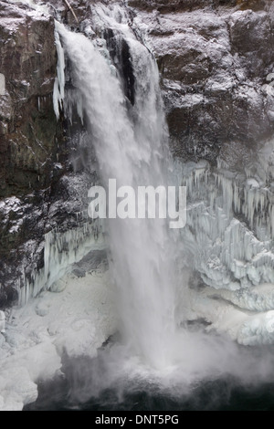 Snoqualmie cade in inverno, Snoqualmie, Washington. Foto Stock