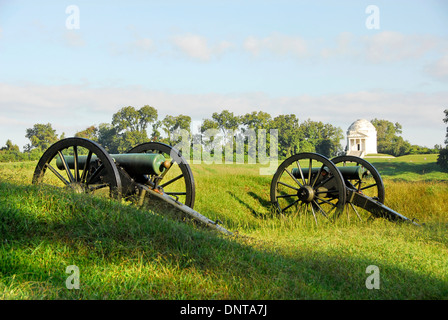 Campo cannoni a Vicksburg National Military Park, Vicksburg, Mississippi Foto Stock