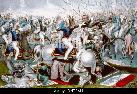 La carica galante del Kentucky Cavalleria sotto il Colonnello Marshall: alla battaglia di Buena Vista febbraio 23d 1847 messicano guerra americana Foto Stock