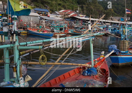 Hua Hin Khao Takiab Villaggio di Pescatori Foto Stock