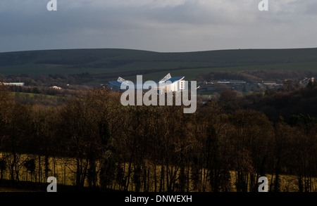 La American Express Community football Stadium per Brighton e Hove Albion presi da Stanmer Park Foto Stock