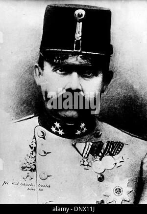 11 maggio 1912 - Vienna, Austria; -ritratto dell'arciduca Francesco Ferdinando di Austria, che è stato ucciso a Sarajevo il 28 giugno 1914. (Credito Immagine: © Keystone foto/ZUMAPRESS.com) Foto Stock