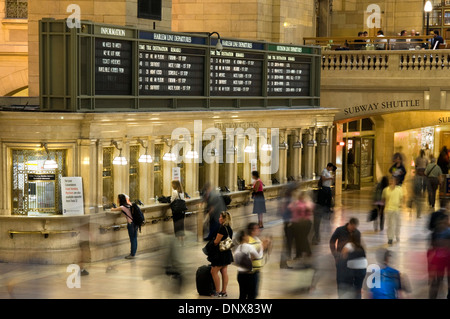 La Grand Central Station Terminal nel centro cittadino inferiore. 42Nd Street e Park Avenue. Telefono 212-340-2583. Foto Stock