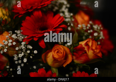 Una chiusura di un mazzo di fiori Foto Stock