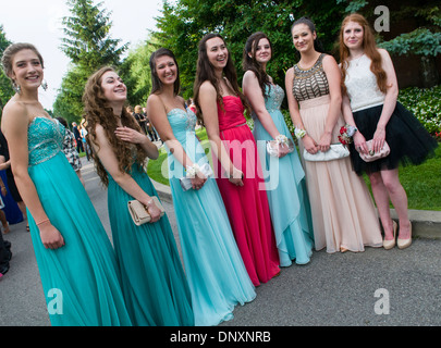 High school prom party serale in Canada Foto Stock