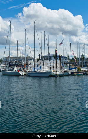 Marina a Edmonds, Washington, Stati Uniti d'America Foto Stock