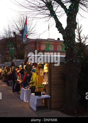 Salisbury Mercatino di Natale Wiltshire, Inghilterra REGNO UNITO Foto Stock