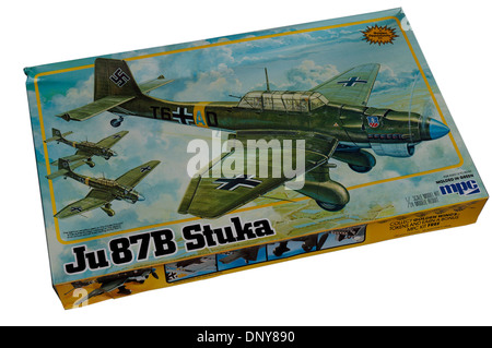 Un 1/24th scala Junkers Ju-87 Stuka dive bomber scala in plastica modello kit Foto Stock