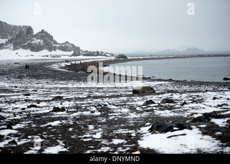 Antartide - Il paesaggio aspro di Livingston isola nel Sud delle Isole Shetland in Antartide. Foto Stock