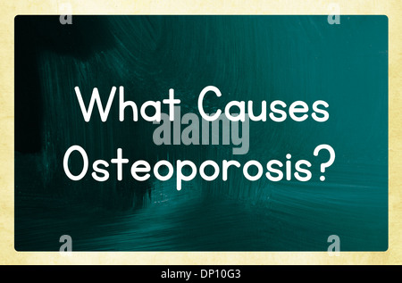 Qual è la causa di osteoporosi? Foto Stock