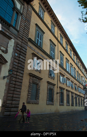 Piazza San Piazza del Giglio città vecchia città di Lucca Toscana Italia Europa Foto Stock