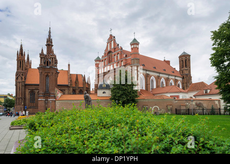 Chiesa di Sant'Anna e Bernardino, Senamiestis o la Città Vecchia di Vilnius, Vilnius, distretto di Vilnius, Lituania Foto Stock
