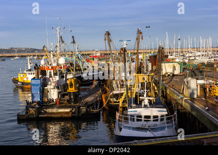 Lobster Pot,brixham trawler flotta,brixham harbour,il bordo Foto Stock