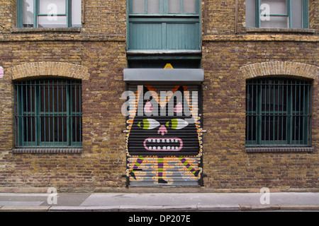 Graffiti in Shoreditch, London, England, Regno Unito Foto Stock