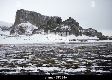 Antartide - Il paesaggio aspro di Livingston isola nel Sud delle Isole Shetland in Antartide. Foto Stock