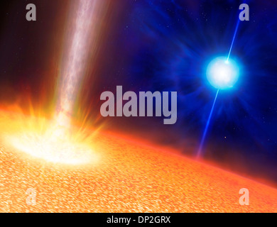 Illustrazione di una gamma-ray burster Foto Stock