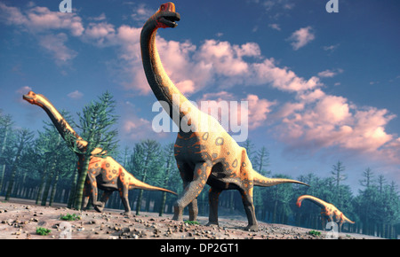 Illustrazione di brachiosaurus Foto Stock