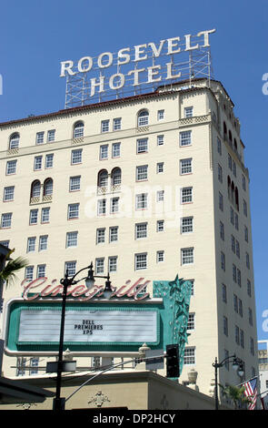 Jun 04, 2006; Hollywood, CA, Stati Uniti d'America; la Hollywood Roosevelt Hotel è un preferito con la folla di celebrità. Credito: Foto di Marianna giorno Massey/ZUMA premere. (©) Copyright 2006 by Marianna giorno Massey Foto Stock