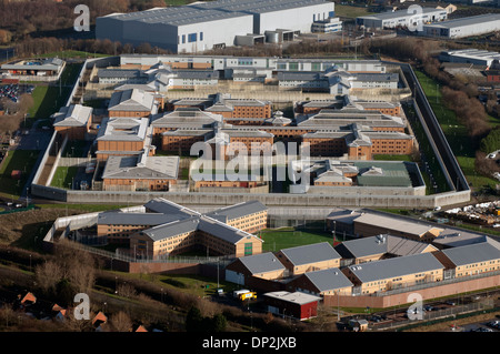 Belmarsh carcere di massima sicurezza nella zona est di Londra come si vede dall'aria. Foto Stock