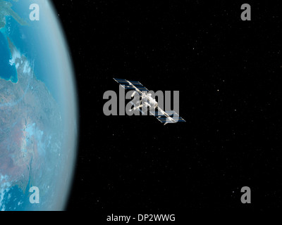 La Stazione Spaziale Internazionale, artwork Foto Stock