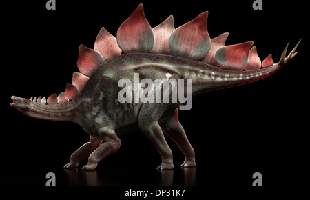 Dinosauro Stegosaurus, artwork Foto Stock