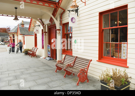 La Old Royal Stazione Ferroviaria (ora sala da tè e il museo) in Ballater, Aberdeenshire, Scozia. Foto Stock