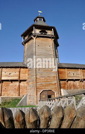 Ricostruita fortezza di cosacchi nella città di Baturin in Ucraina Foto Stock