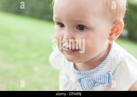 Dieci mesi Baby girl Foto Stock