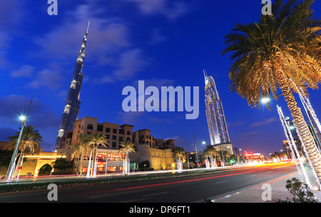 Il Burj Khalifa e Indirizzo hotel Foto Stock