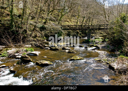 L'Oriente Lyn fiume vicino a Rockford in North Devon Foto Stock