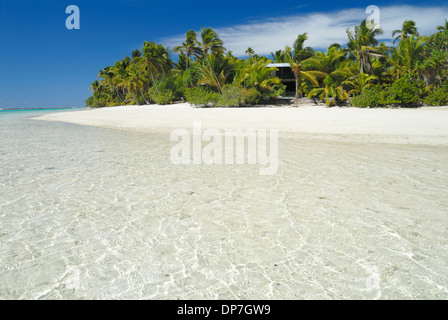 Tapuaetai Motu in Laguna Aitutaki, Isole Cook Foto Stock