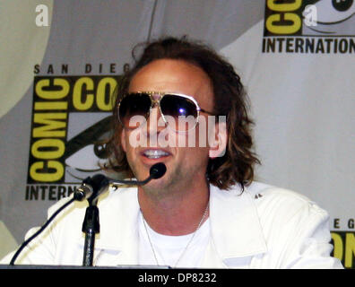 Jul 22, 2006 - San Diego, CA, Stati Uniti d'America - Sony Pictures presenta il 'Ghost Rider' film presso il San Diego Comic Con 06, presso il Centro Congressi di San Diego, con Nicolas Cage e Eva Mendes. (Credito Immagine: © Luciano Borsari/ZUMA Press) Foto Stock