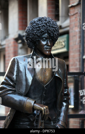 Statua di Phil Lynott nella città di Dublino Foto Stock