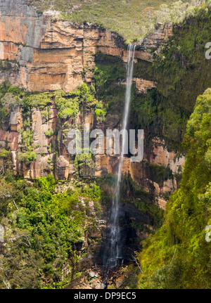Govetts Leap cascata vicino a Blackheath nelle Blue Mountains National Park, New South Wales, Australia Foto Stock