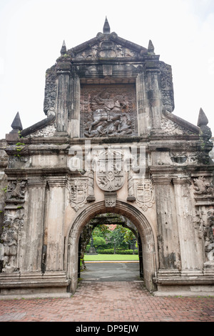 Ingresso al Forte Santiago in Intramuros Manila Filippine Foto Stock