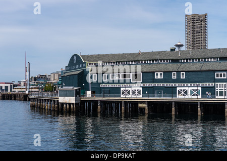 L'Aquarium di Seattle sul molo del porto di Seattle. Seattle, Washington Foto Stock