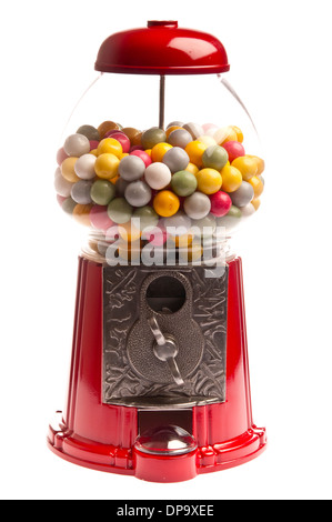 Retrò gumball machine riempito con bubblegums Foto Stock